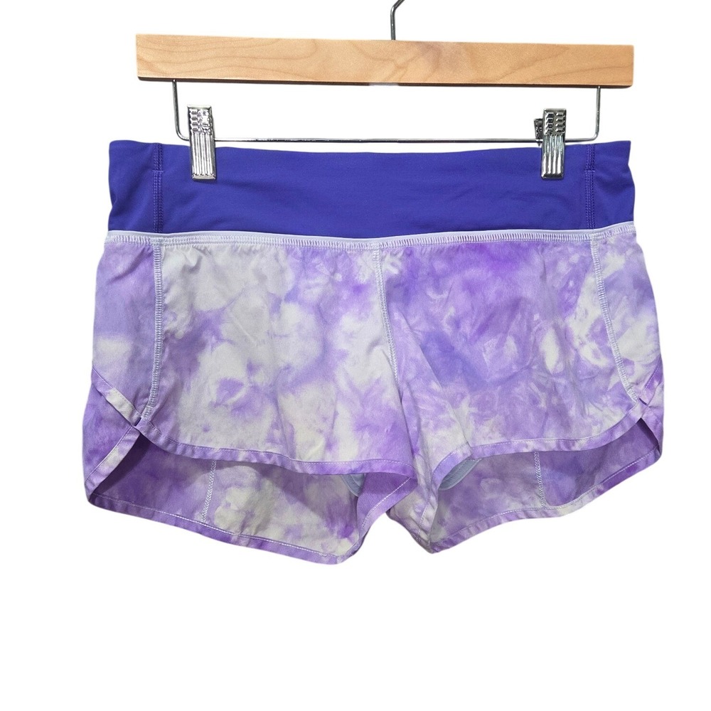 Lululemon Run Speed Up Short Women 6 Bruised Berry Purple Spray Dye Running